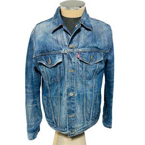 LEVI STRAUSS Denim Jacket w Plaid Lining Mens X LARGE